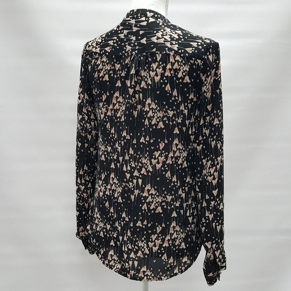 LC Lauren Conrad Heart Drops Blouse Top Size Small - Picture 2 of 4